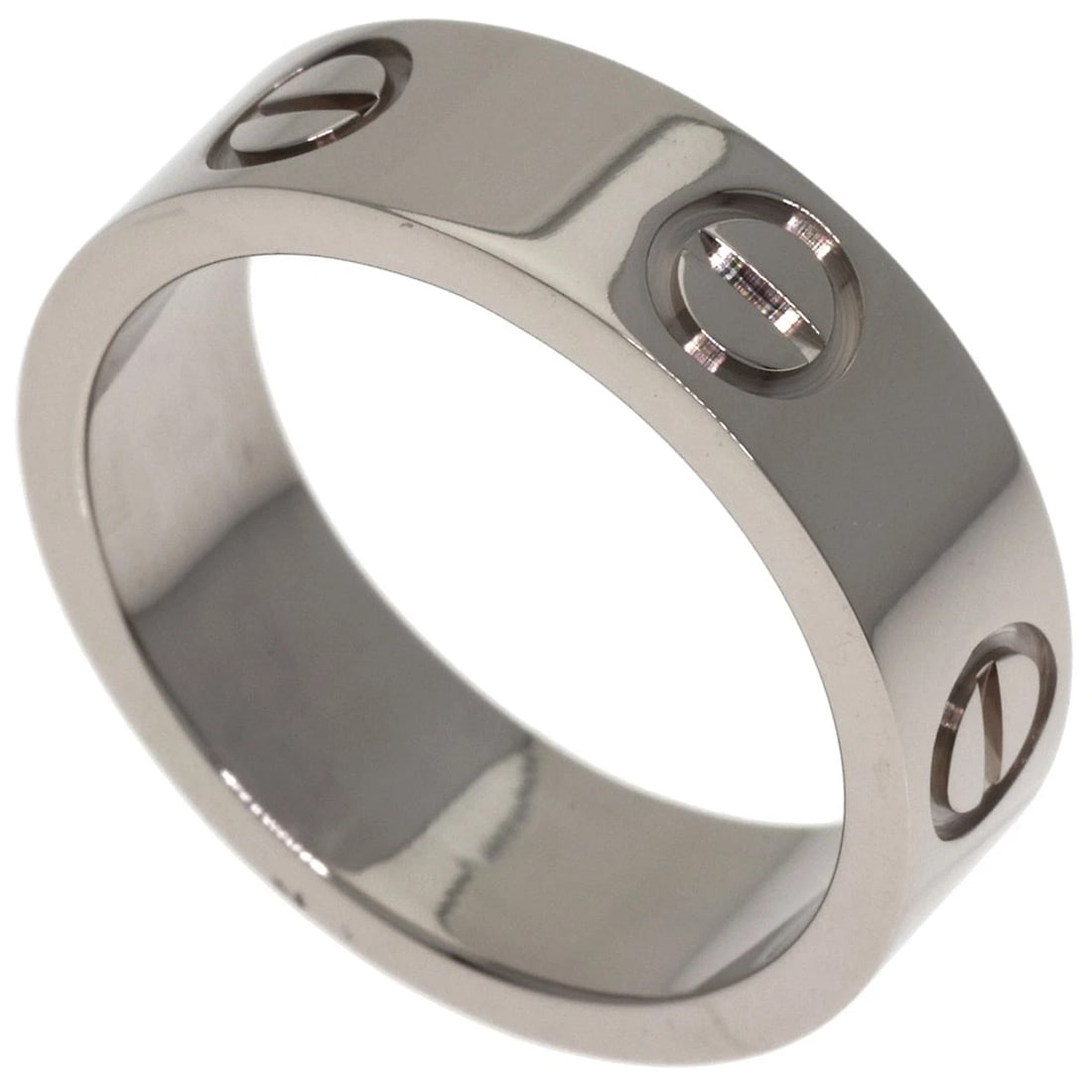 CARTIER LOVE RING RING K18 WHITE GOLD: CARTIER love ring Ring K18 White Gold Brand: CARTIER Type/Style: Ring Material: K18 White Gold, Color: Silver Size: 5(US) Accessories: None Accessories Notice: When purchasing pre-owned go