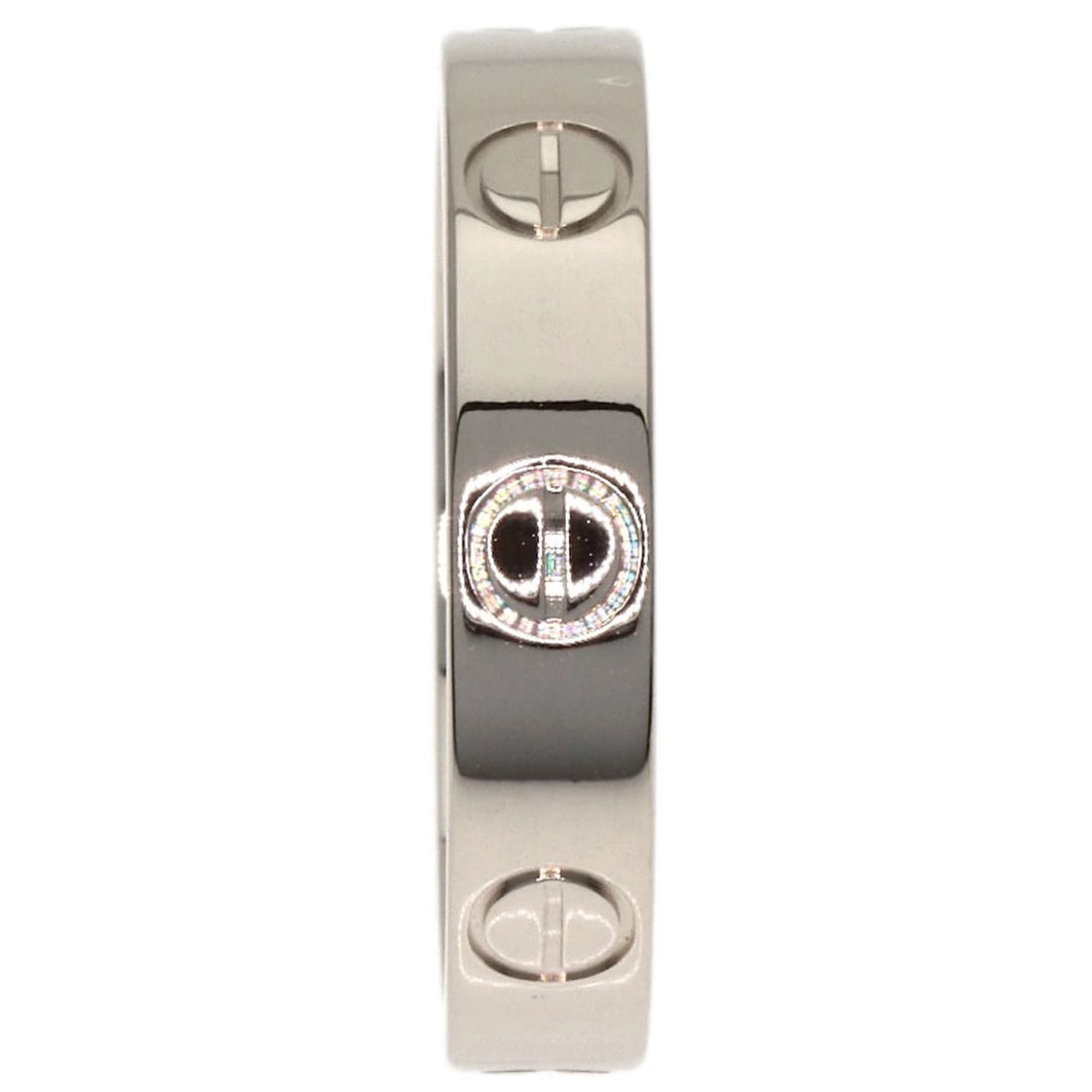 CARTIER MINI LOVE RING K18 WHITE GOLD: CARTIER mini love Ring K18 White Gold Brand: CARTIER Type/Style: Ring Material: K18 White Gold, Color: Silver Size: 5(US) Accessories: None Accessories Notice: When purchasing pre-owned go