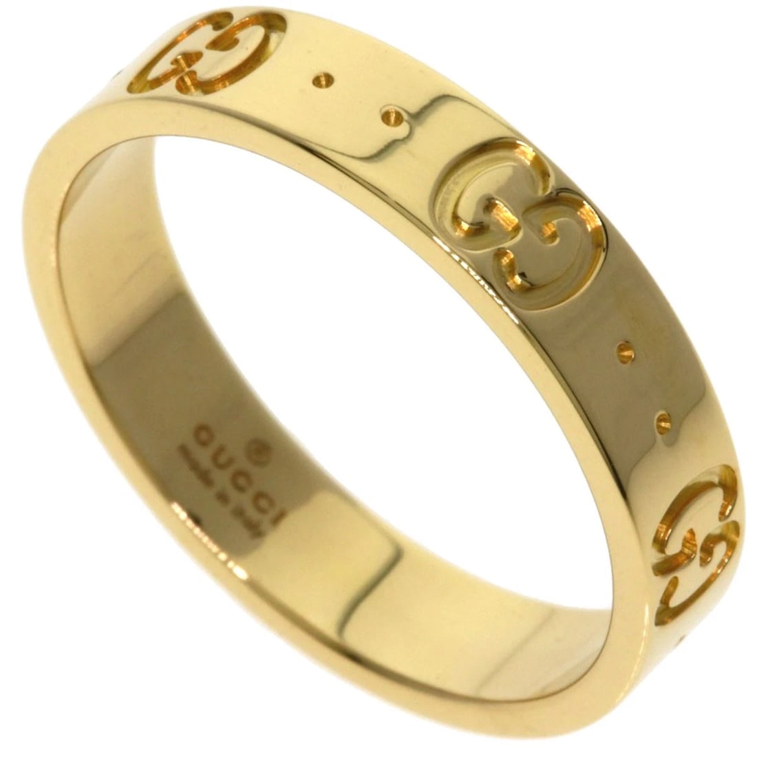 GUCCI RING K18 YELLOW GOLD: GUCCI Ring K18 Yellow Gold Brand: GUCCI Type/Style: Ring Material: K18 Yellow Gold, Color: Gold Size: 6.5(US) Accessories: None Accessories Notice: When purchasing pre-owned goods, please