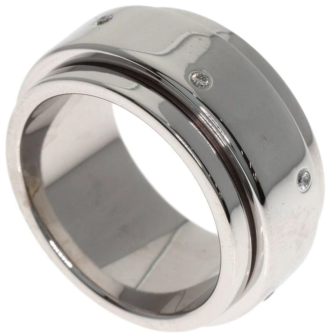 PIAGET POSSESSION DIAMOND RING K18 WHITE GOLD: PIAGET possession Diamond Ring K18 White Gold Brand: PIAGET Type/Style: Ring Material: K18 White Gold, Main Stone Natural Color: Silver Size: 7(US) Accessories: None Accessories Notice: Wh