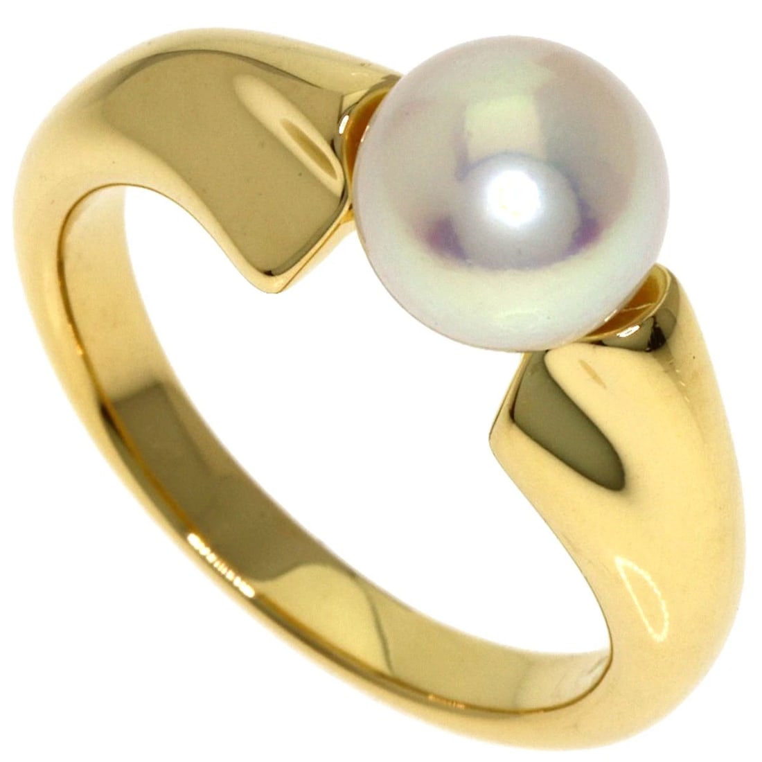 MIKIMOTO PEARL RING K18 YELLOW GOLD: MIKIMOTO Pearl Ring K18 Yellow Gold Brand: MIKIMOTO Type/Style: Ring Material: K18 Yellow Gold, Color: Gold Size: 6.25(US) Accessories: None Accessories Notice: When purchasing pre-owned goods,