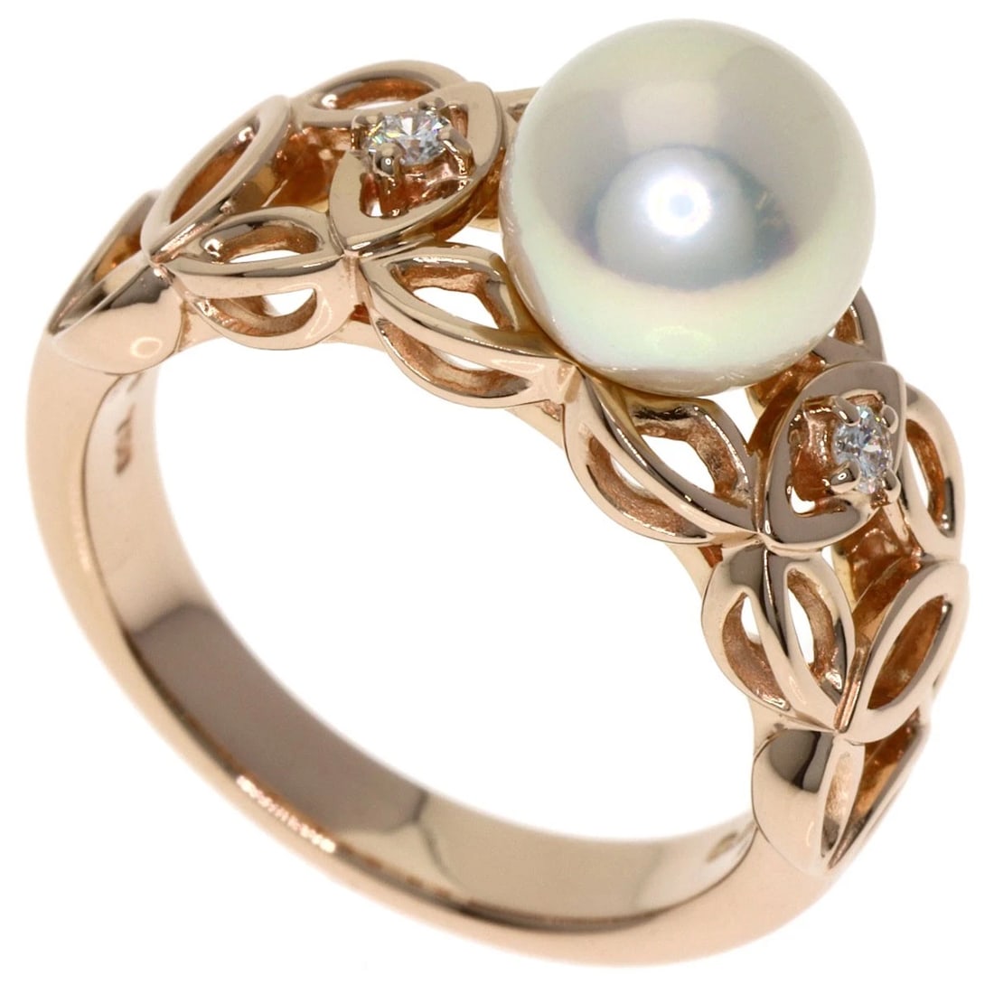 TASAKI PEARL PEARL DIAMOND RING K18 PINK GOLD: TASAKI Pearl Pearl Diamond Ring K18 Pink Gold Brand: TASAKI Type/Style: Ring Material: K18 Pink Gold, Color: Gold Size: 6.25(US) Accessories: None Accessories Notice: When purchasing pre-o