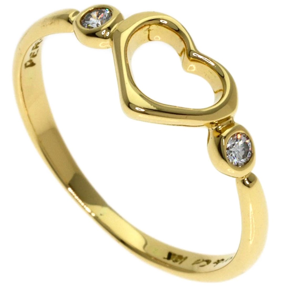 TIFFANY&CO. DIAMOND RING K18 YELLOW GOLD: TIFFANY&Co. Diamond Ring K18 Yellow Gold Brand: TIFFANY&Co. Type/Style: Ring Material: K18 Yellow Gold, Color: Gold Size: 5.75(US) Accessories: None Accessories Notice: When purchasing pre