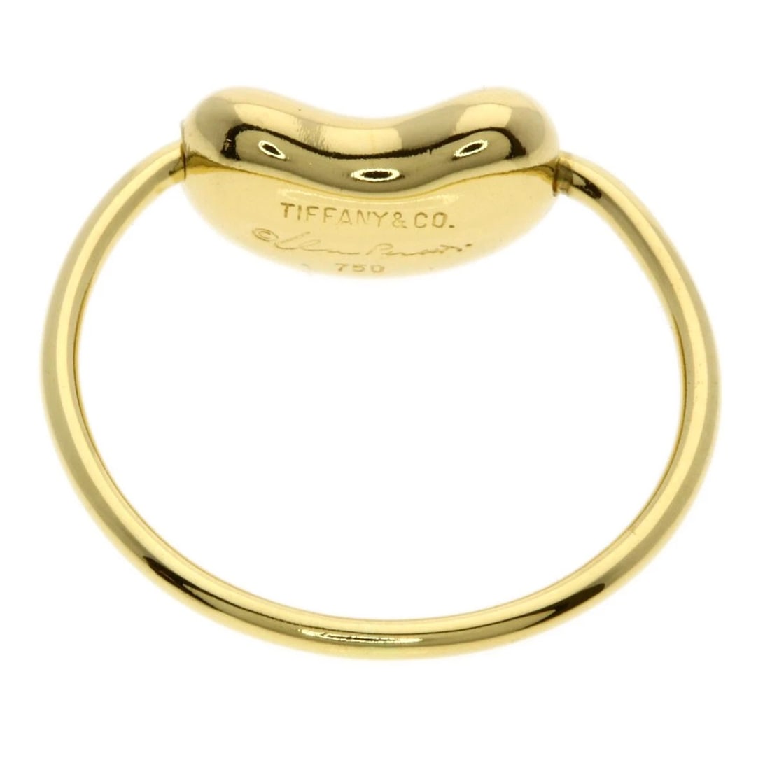 TIFFANY&CO. BEAN RING K18 YELLOW GOLD: TIFFANY&Co. Bean Ring K18 Yellow Gold Brand: TIFFANY&Co. Type/Style: Ring Material: K18 Yellow Gold, Color: Gold Size: 5.25(US) Accessories: None Accessories Notice: When purchasing pre-ow