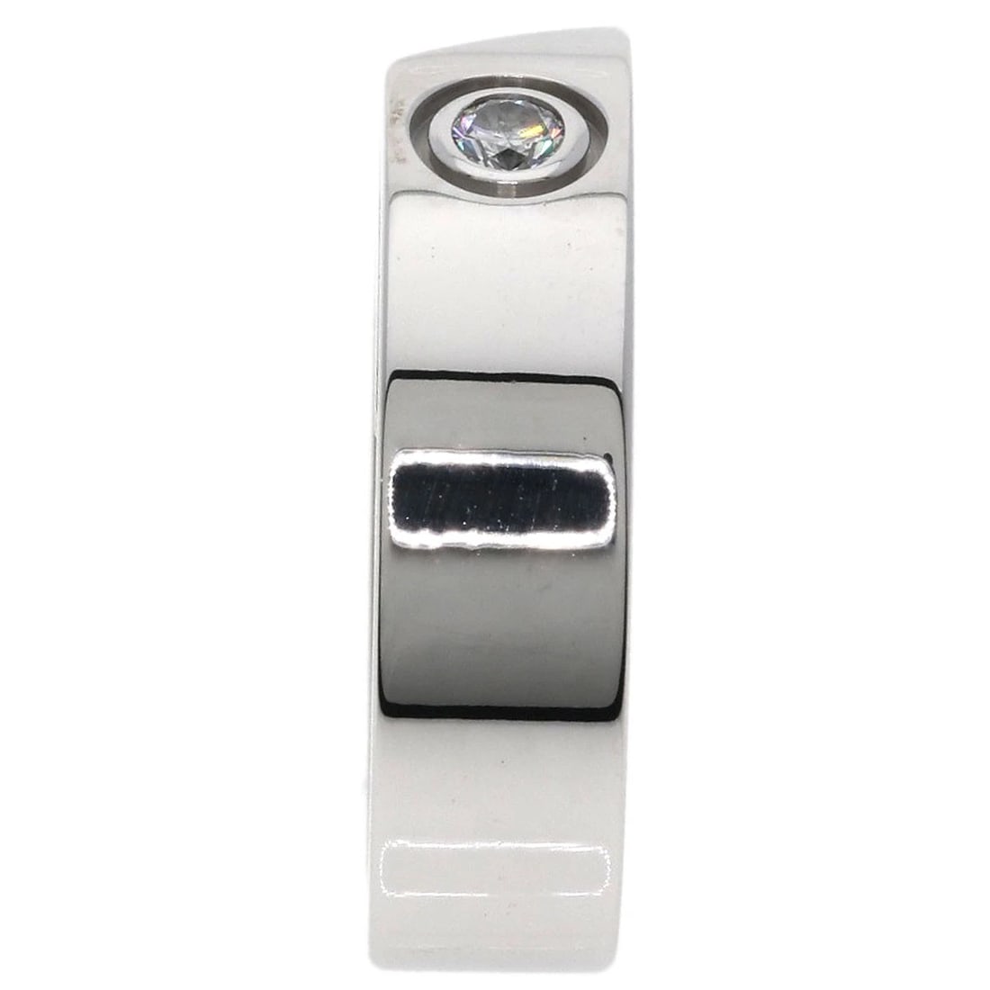 CARTIER DIAMOND RING K18 WHITE GOLD: CARTIER Diamond Ring K18 White Gold Brand: CARTIER Type/Style: Ring Material: K18 White Gold, Color: Silver Size: 5.25(US) Accessories: None Accessories Notice: When purchasing pre-owned g