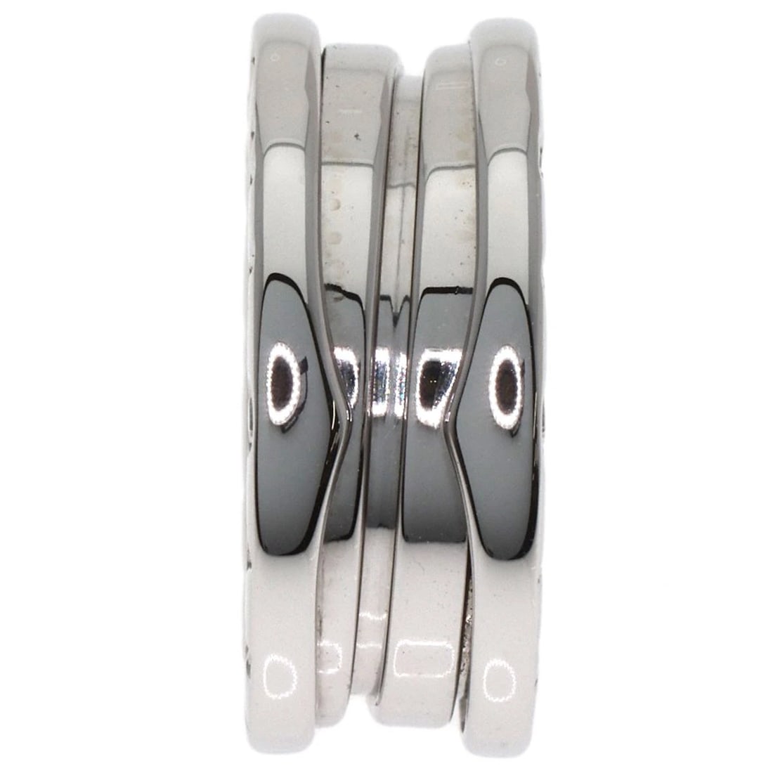 BVLGARI B.ZERO1 RING K18 WHITE GOLD: BVLGARI B.zero1 Ring K18 White Gold Brand: BVLGARI Type/Style: Ring Material: K18 White Gold, Color: Silver Size: 5(US) Accessories: None Accessories Notice: When purchasing pre-owned good
