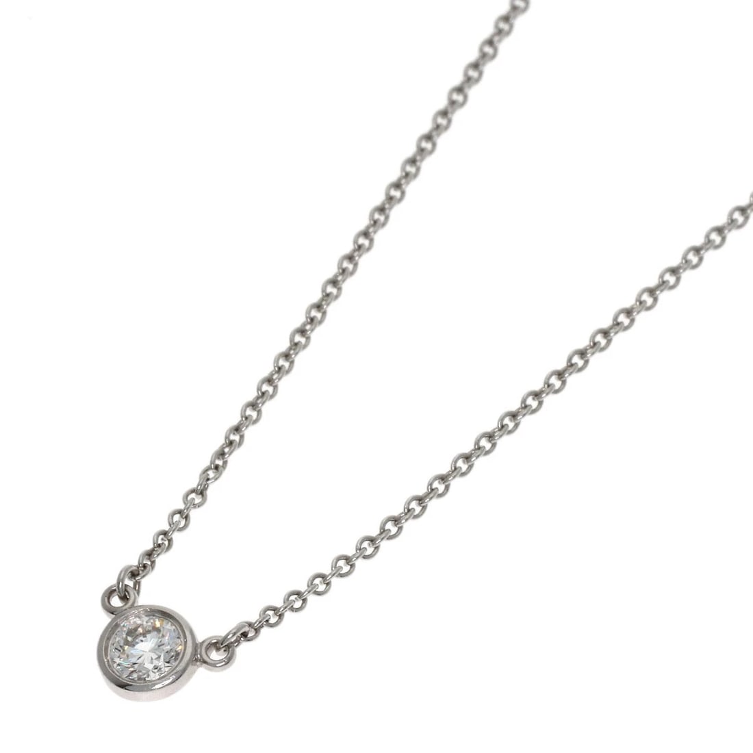 TIFFANY&CO. BY THE YARD DIAMOND NECKLACE PLATINUM PT950: TIFFANY&Co. By The Yard Diamond Necklace Platinum PT950 Brand: TIFFANY&Co. Type/Style: Necklace Material: Platinum PT950, Color: Silver Size: Chain Length:16.5inch/42cm Chain Width:0.4inch/1.0mm Top S