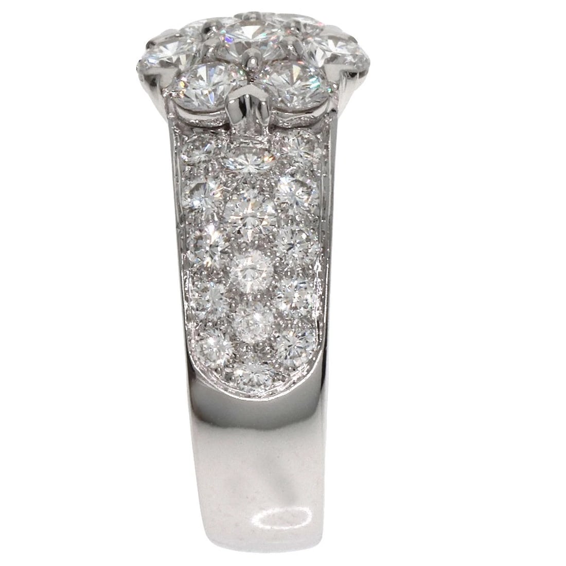 VAN CLEEF & ARPELS DIAMOND RING K18 WHITE GOLD: Van Cleef & Arpels Diamond Ring K18 White Gold Brand: Van Cleef & Arpels Type/Style: Ring Material: K18 White Gold, Color: Silver Size: 4.5(US) Accessories: None Accessories Notice: When p