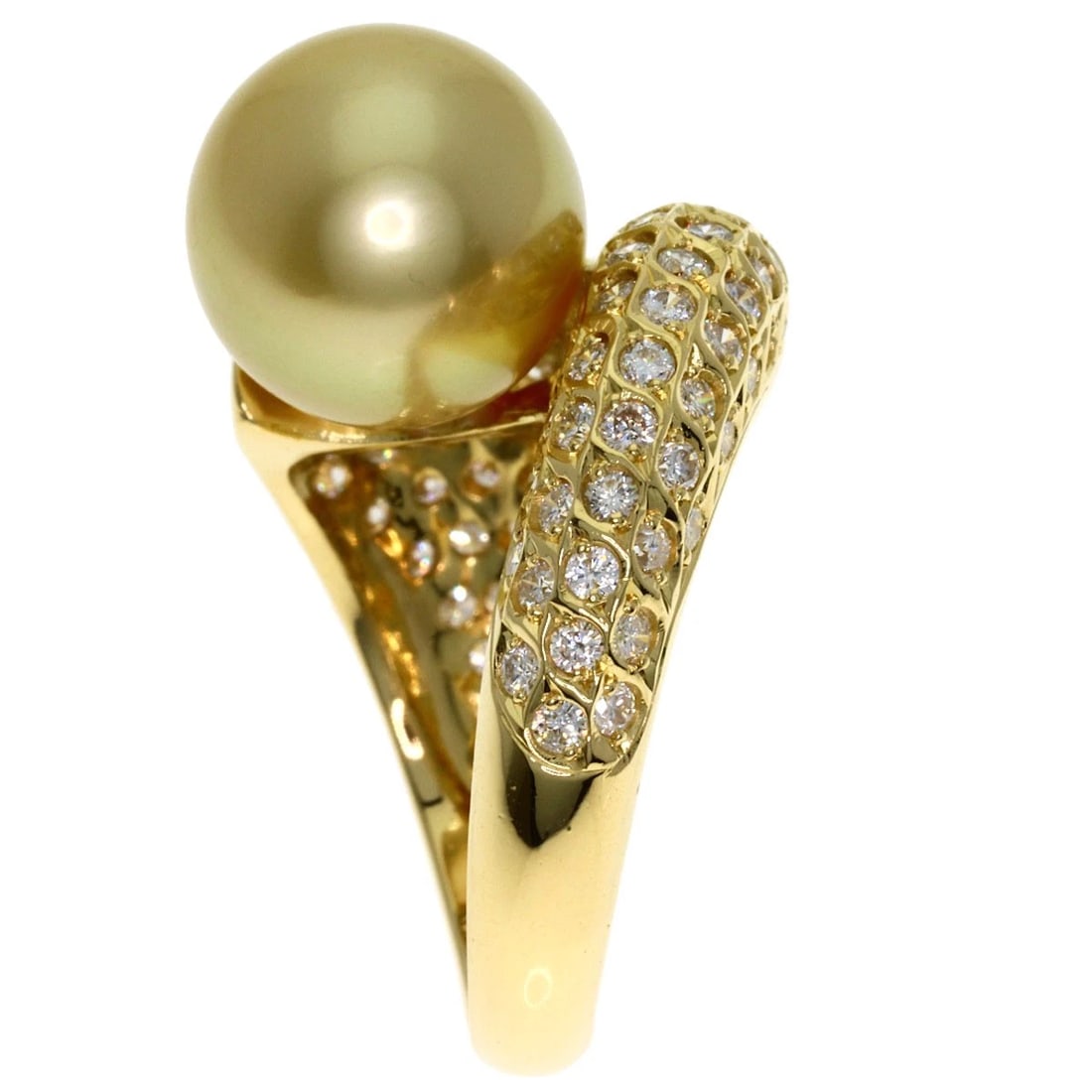 GOLDPEARL DIAMOND RING K18 YELLOW GOLD (1 of 6)