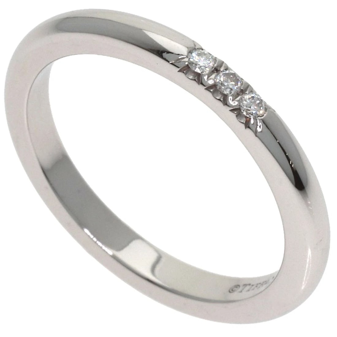 TIFFANY&CO. DIAMOND RING PLATINUM PT950: TIFFANY&Co. Diamond Ring Platinum PT950 Brand: TIFFANY&Co. Type/Style: Ring Material: Platinum PT950, Color: Silver Size: 4(US) Accessories: None Accessories Notice: When purchasing pre-ow