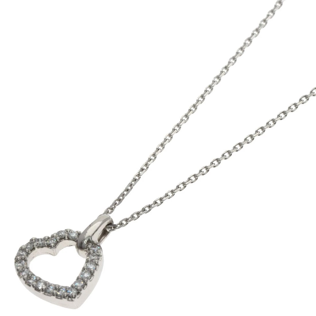 VENDOME HEART MOTIF DIAMOND NECKLACE PLATINUM PT950 PT850: VENDOME Heart motif Diamond Necklace Platinum PT950 PT850 Brand: VENDOME Type/Style: Necklace Material: Platinum PT950/PT850, Color: Silver Size: Chain Length:15.9inch/40.5cm Chain Width:0.4inch/0.9mm