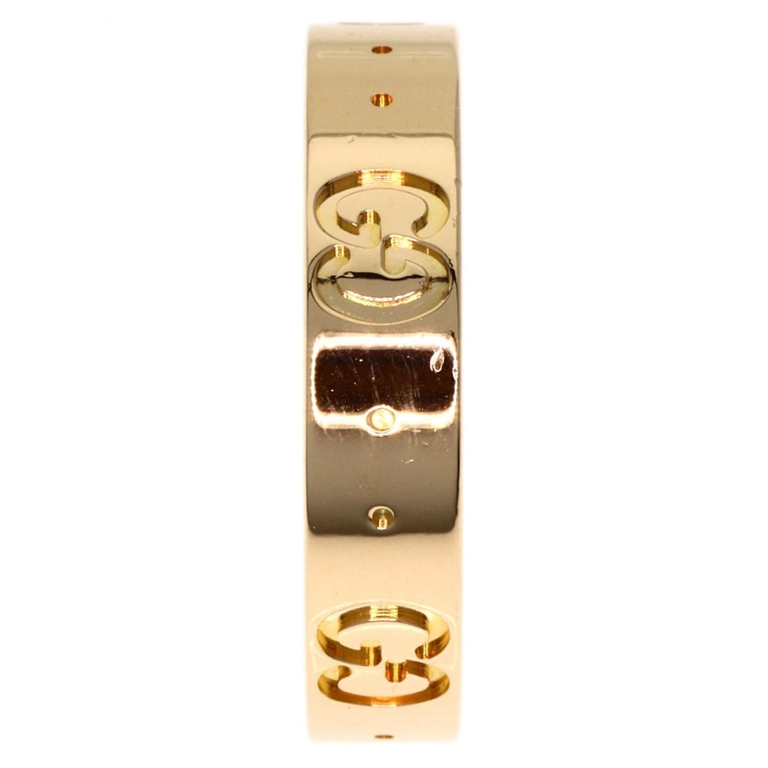 GUCCI RING K18 PINK GOLD: GUCCI Ring K18 Pink Gold Brand: GUCCI Type/Style: Ring Material: K18 Pink Gold, Color: Gold Size: 5.25(US) Accessories: None Accessories Notice: When purchasing pre-owned goods, please ref