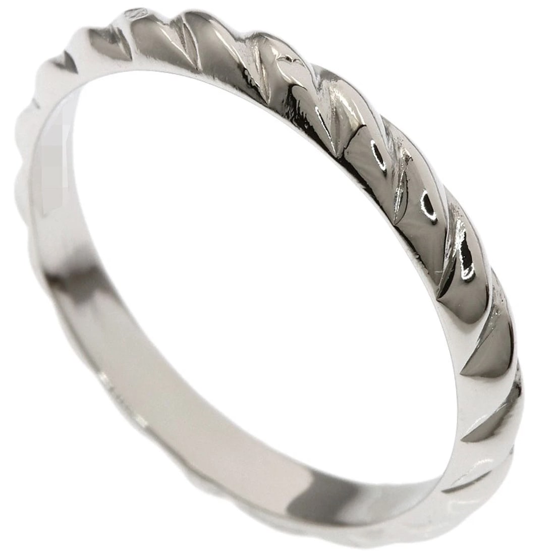 CHAUMET TORSADE RING PLATINUM PT950: Chaumet Torsade Ring Platinum PT950 Brand: Chaumet Type/Style: Ring Material: Platinum PT950, Color: Silver Size: 4.5(US) Accessories: None Accessories Notice: When purchasing pre-owned go