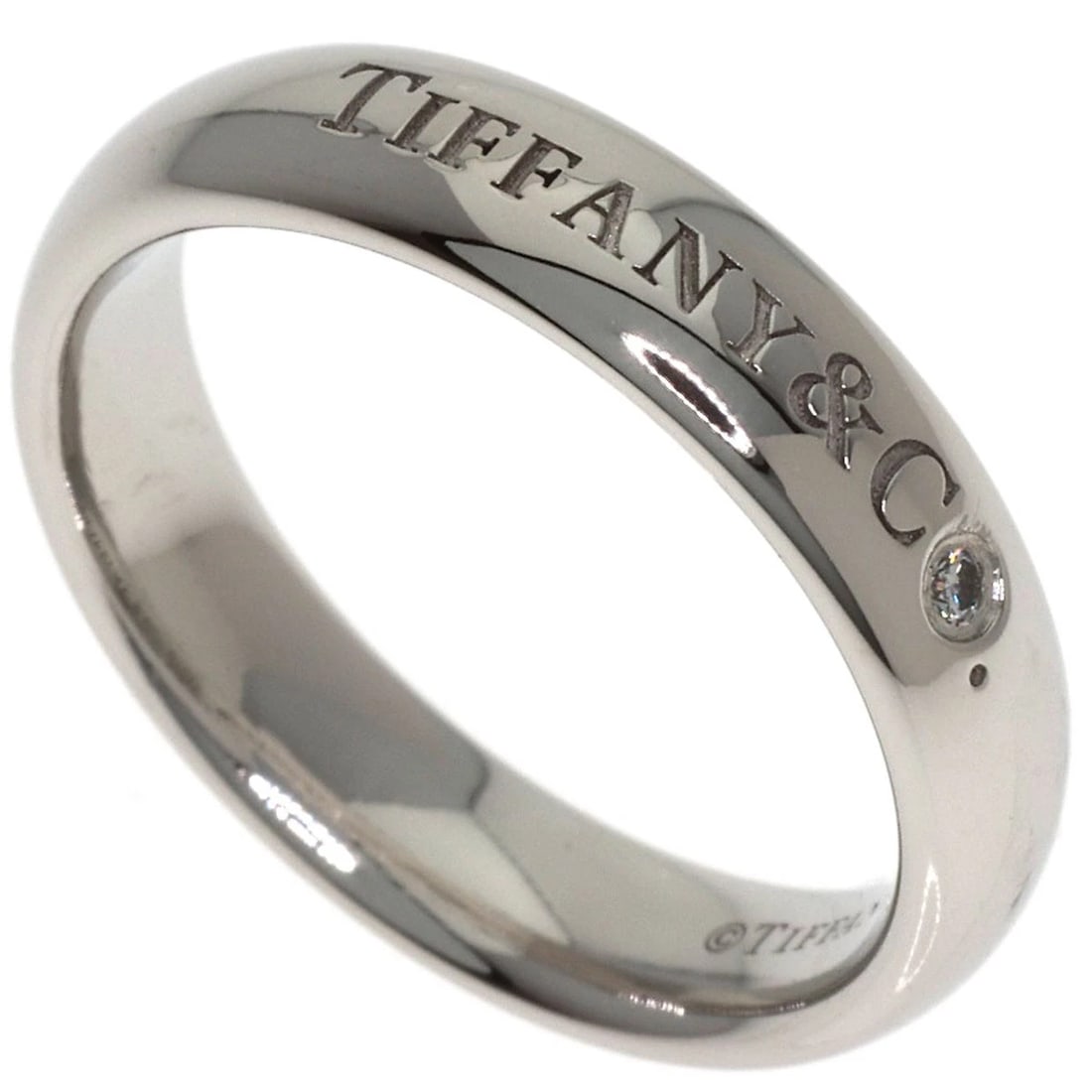 TIFFANY&CO. BAND RING DIAMOND RING PLATINUM PT950: TIFFANY&Co. Band Ring Diamond Ring Platinum PT950 Brand: TIFFANY&Co. Type/Style: Ring Material: Platinum PT950, Color: Silver Size: 4.5(US) Accessories: None Accessories Notice: When purch