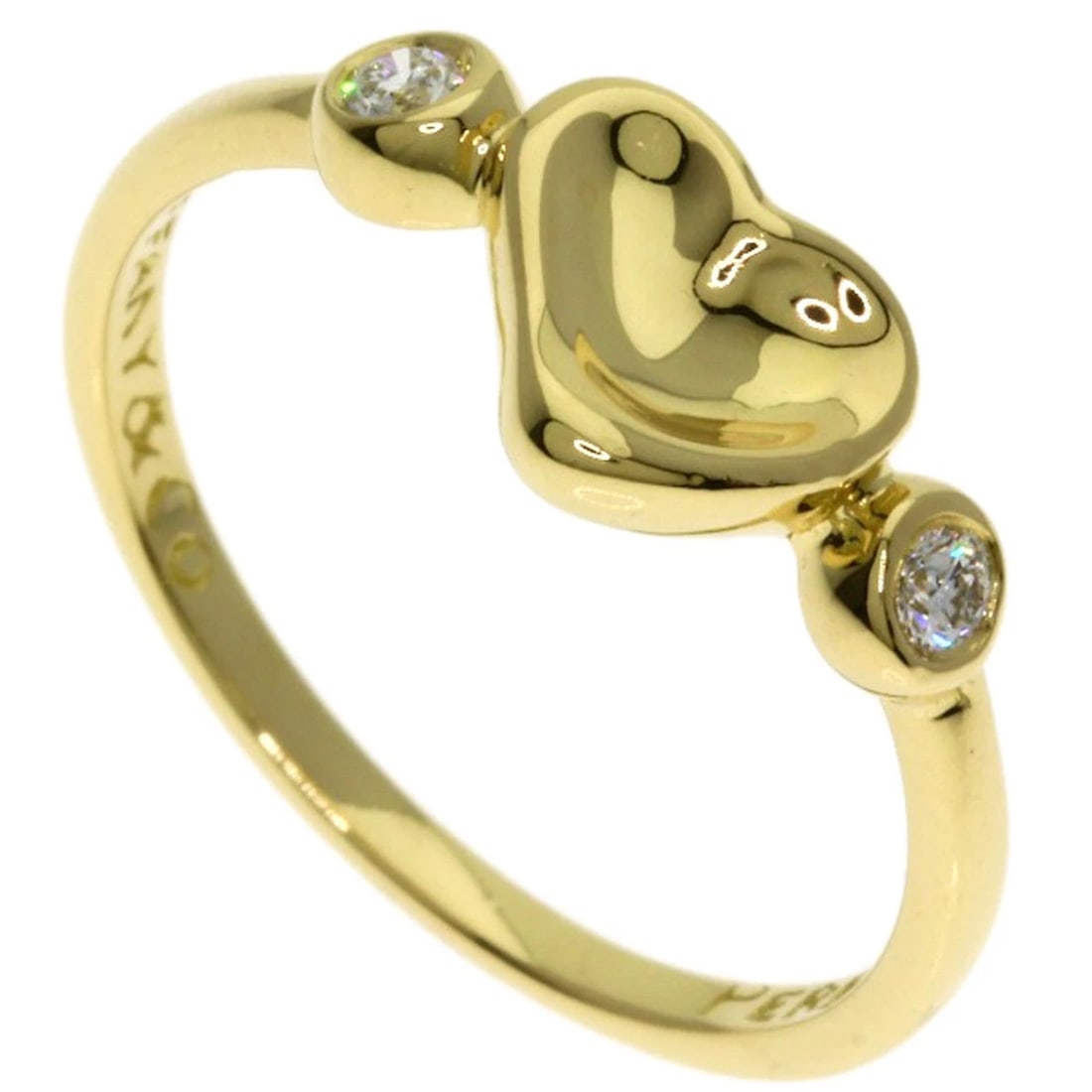 TIFFANY&CO. FULL HEART DIAMOND RING K18 YELLOW GOLD: TIFFANY&Co. Full Heart Diamond Ring K18 Yellow Gold Brand: TIFFANY&Co. Type/Style: Ring Material: K18 Yellow Gold, Color: Gold Size: 4.75(US) Accessories: None Accessories Notice: When pur