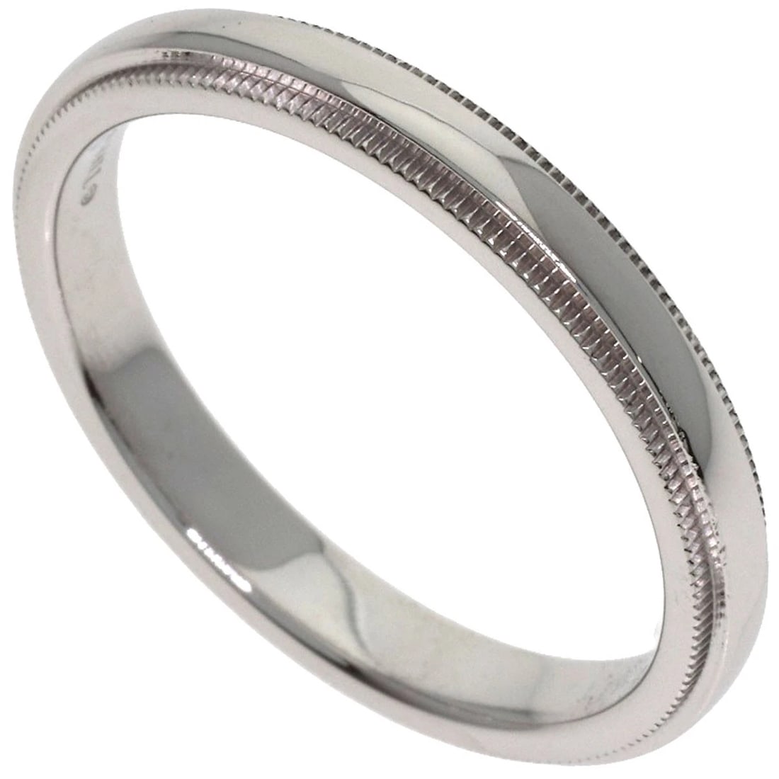 TIFFANY&CO. MILGRAIN RING PLATINUM PT950: TIFFANY&Co. Milgrain Ring Platinum PT950 Brand: TIFFANY&Co. Type/Style: Ring Material: Platinum PT950, Color: Silver Size: 9(US) Accessories: None Accessories Notice: When purchasing pre-o