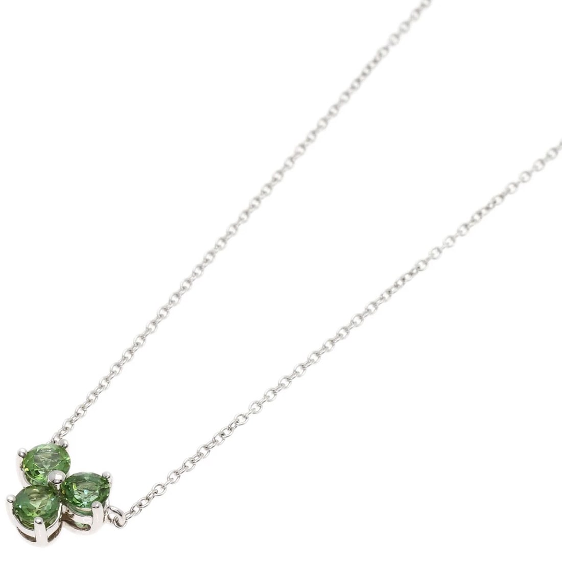 TIFFANY&CO. ARIA TOURMALINE NECKLACE K18 WHITE GOLD: TIFFANY&Co. Aria Tourmaline Necklace K18 White Gold Brand: TIFFANY&Co. Type/Style: Necklace Material: K18 White Gold, Color: Silver Size: Chain Length:15.9inch/40.5cm Chain Width:0.5inch/1.2mm Top Siz