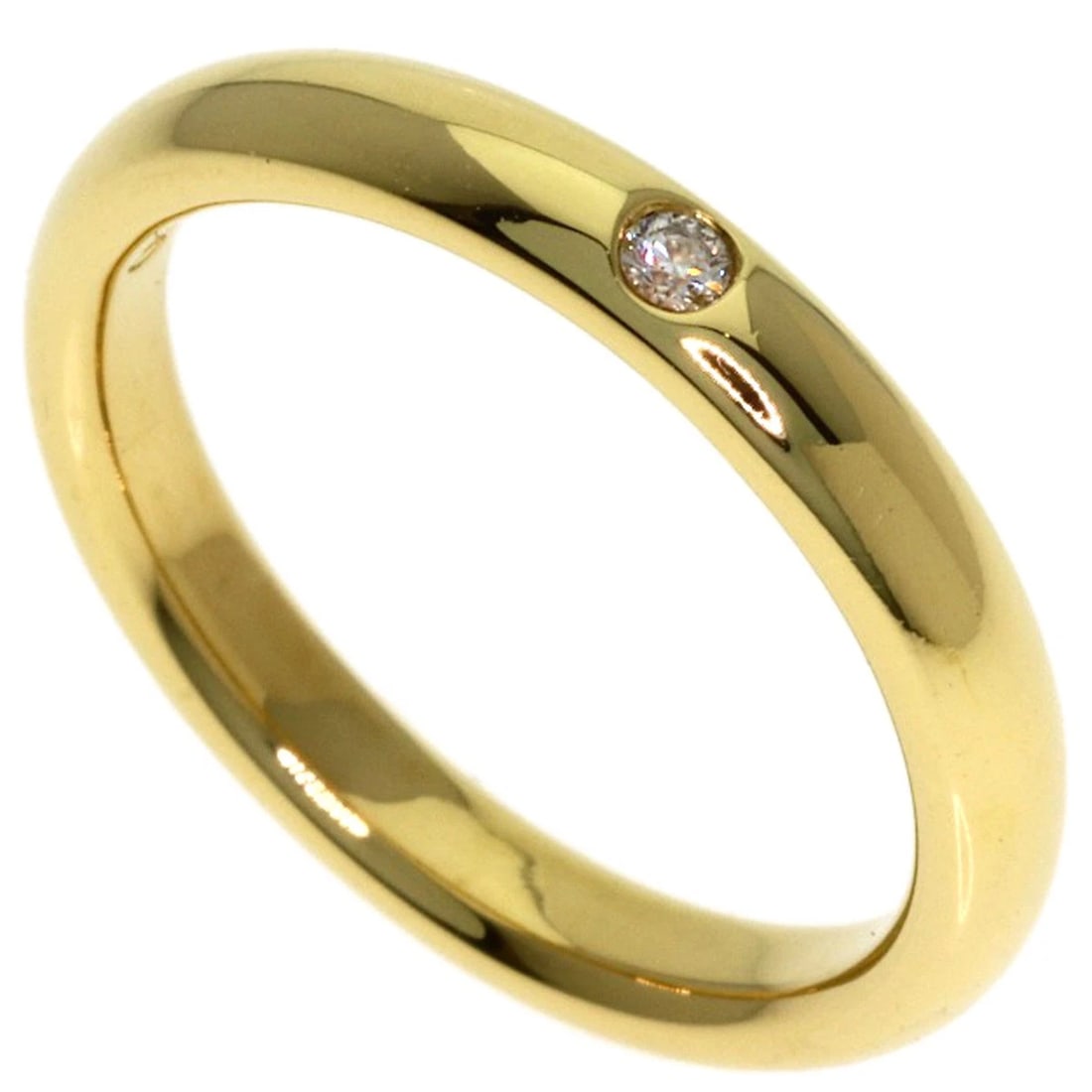 TIFFANY&CO. DIAMOND RING K18 YELLOW GOLD: TIFFANY&Co. Diamond Ring K18 Yellow Gold Brand: TIFFANY&Co. Type/Style: Ring Material: K18 Yellow Gold, Color: Gold Size: 4.5(US) Accessories: None Accessories Notice: When purchasing pre-