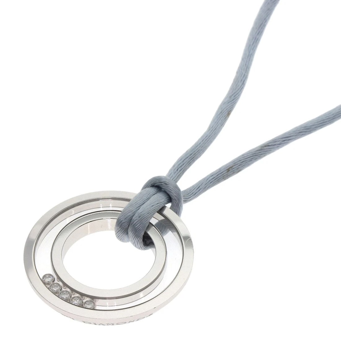 CHOPARD DIAMOND NECKLACE K18 WHITE GOLD: Chopard diamond Necklace K18 White Gold Brand: Chopard Type/Style: Necklace Material: K18 White Gold, Main Stone Natural Color: Silver Size: Chain Length:16.5inch/42cm Chain Width:0.8inch/2mm Top Size