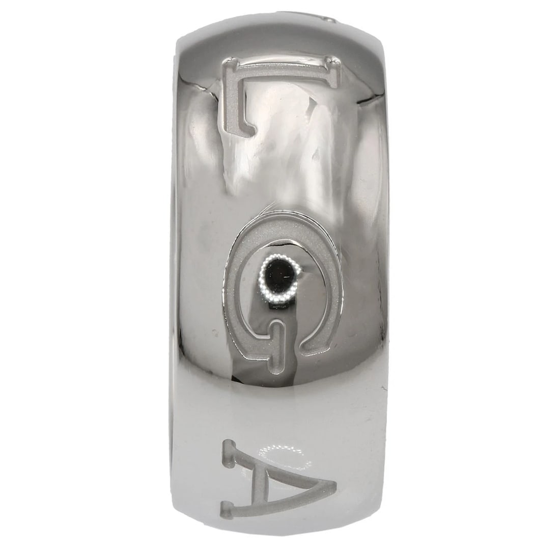 BVLGARI MONO LOGO RING K18 WHITE GOLD: BVLGARI Mono logo Ring K18 White Gold Brand: BVLGARI Type/Style: Ring Material: K18 White Gold, Color: Silver Size: 11.25(US) Accessories: None Accessories Notice: When purchasing pre-owne