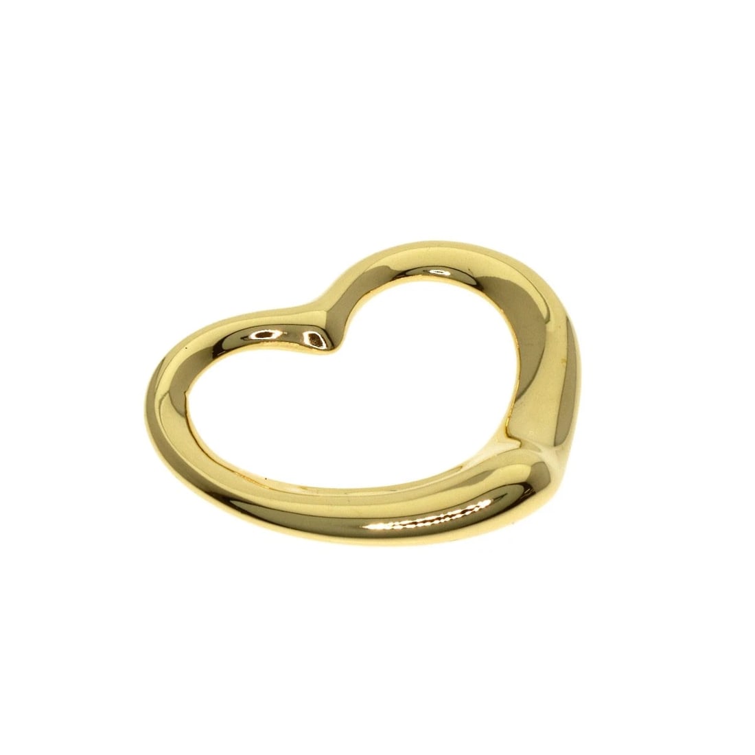 TIFFANY&CO. OPEN HEART PENDANT TOP K18 YELLOW GOLD: TIFFANY&Co. Open heart Pendant top K18 Yellow Gold Brand: TIFFANY&Co. Type/Style: Pendant top Material: K18 Yellow Gold, Color: Gold Size: Top Size:0.7inch/18.2x21.6x3.5mm Accessories: None