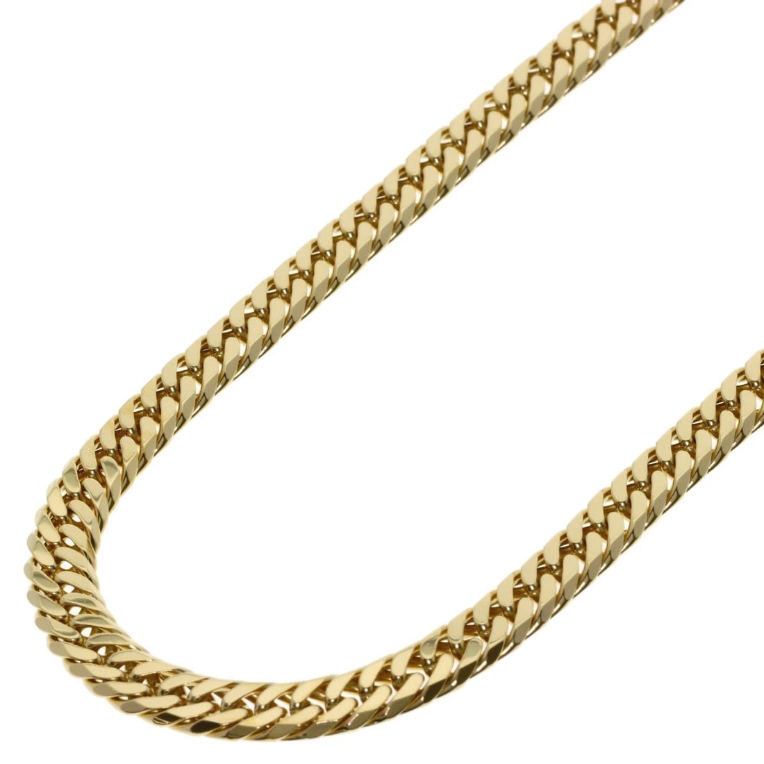 CURB CHAIN KIHEI NECKLACE K18 YELLOW GOLD: Curb chain Kihei Necklace K18 Yellow Gold Brand: SELECT JEWELRY Type/Style: Necklace Material: K18 Yellow Gold, Color: Gold Size: Chain Length:23.6inch/60cm Chain Width:2.1inch/5.4mm Accessories: