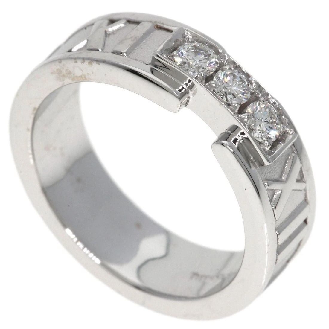 TIFFANY&CO. DIAMOND RING K18 WHITE GOLD: TIFFANY&Co. Diamond Ring K18 White Gold Brand: TIFFANY&Co. Type/Style: Ring Material: K18 White Gold, Color: Silver Size: 4.5(US) Accessories: None Accessories Notice: When purchasing pre-