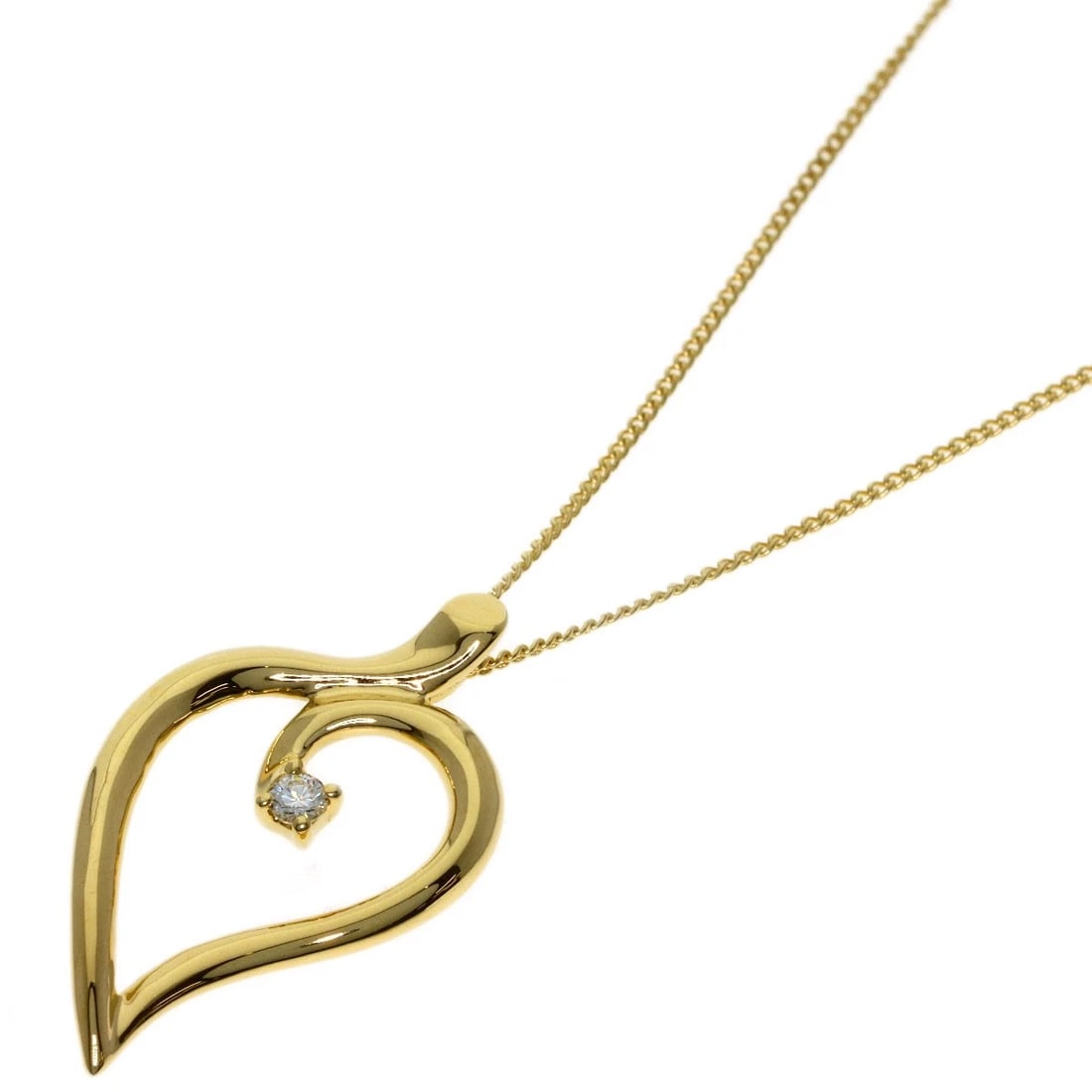 TIFFANY&CO. DIAMOND NECKLACE K18 YELLOW GOLD: TIFFANY&Co. Diamond Necklace K18 Yellow Gold Brand: TIFFANY&Co. Type/Style: Necklace Material: K18 Yellow Gold, Main Stone Natural Color: Gold Size: Chain Length:18.5inch/47cm Chain Width:0.4inch/0.9m