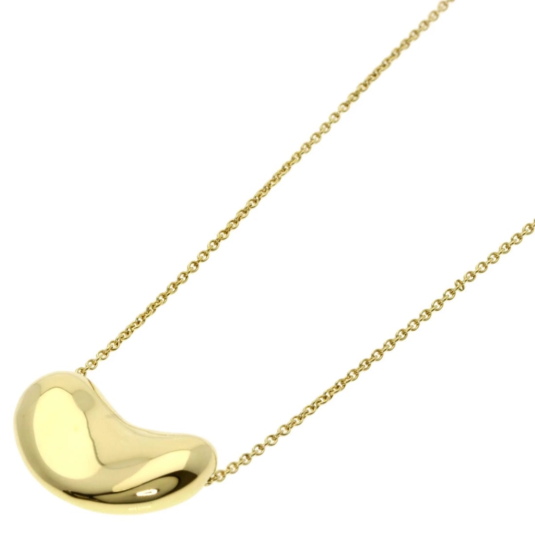 TIFFANY&CO. BEAN NECKLACE K18 YELLOW GOLD: TIFFANY&Co. Bean Necklace K18 Yellow Gold Brand: TIFFANY&Co. Type/Style: Necklace Material: K18 Yellow Gold, Color: Gold Size: Chain Length:15.9inch/40.5cm Chain Width:0.4inch/1mm Top Size:0.4inch/10.