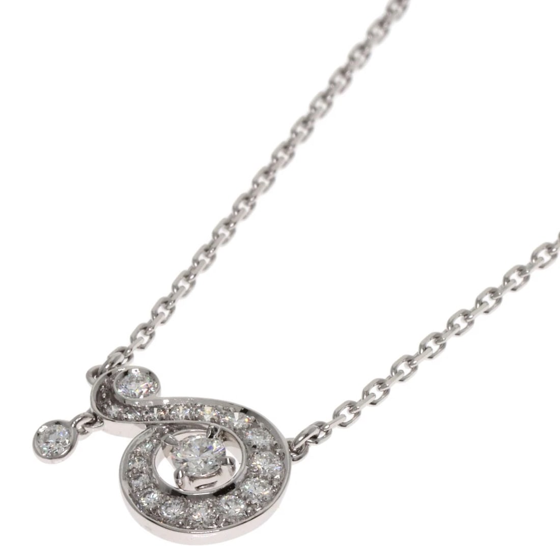 VAN CLEEF & ARPELS DIAMOND NECKLACE K18 WHITE GOLD: Van Cleef & Arpels Diamond Necklace K18 White Gold Brand: Van Cleef & Arpels Type/Style: Necklace Material: K18 White Gold, Main Stone Natural Color: Silver Size: Chain Length:16.5inch/42cm Chain
