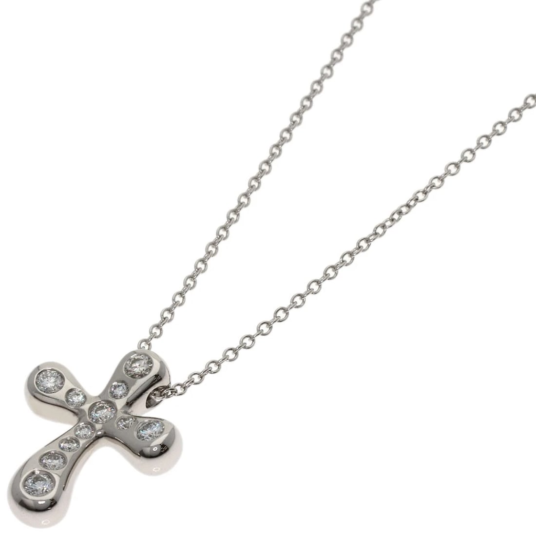 TIFFANY&CO. DIAMOND NECKLACE PLATINUM PT950: TIFFANY&Co. diamond Necklace Platinum PT950 Brand: TIFFANY&Co. Type/Style: Necklace Material: Platinum PT950, Main Stone Natural Color: Silver Size: Chain Length:16.1inch/41cm Chain
