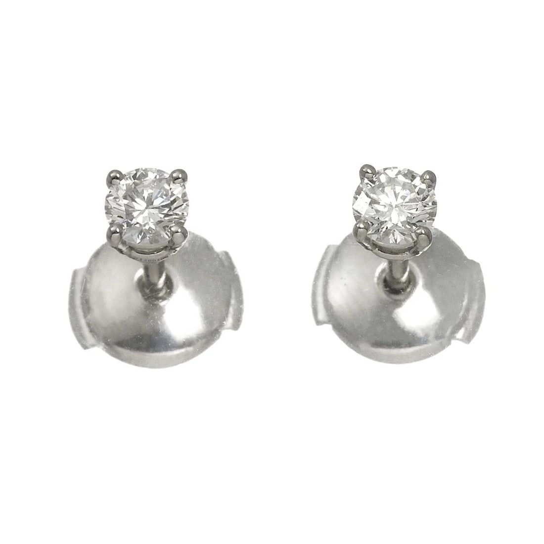 TIFFANY CO. DIAMOND EARRINGS PIERCED: TIFFANY Co. Diamond Earrings Pierced Brand: TIFFANY Co. Type/Style: Earrings Material: Pt950, Main Stone Natural Color: Platinum Size: W3.7x H3.7mm Earrings Pierced Post Width:1mm Accessories: Non