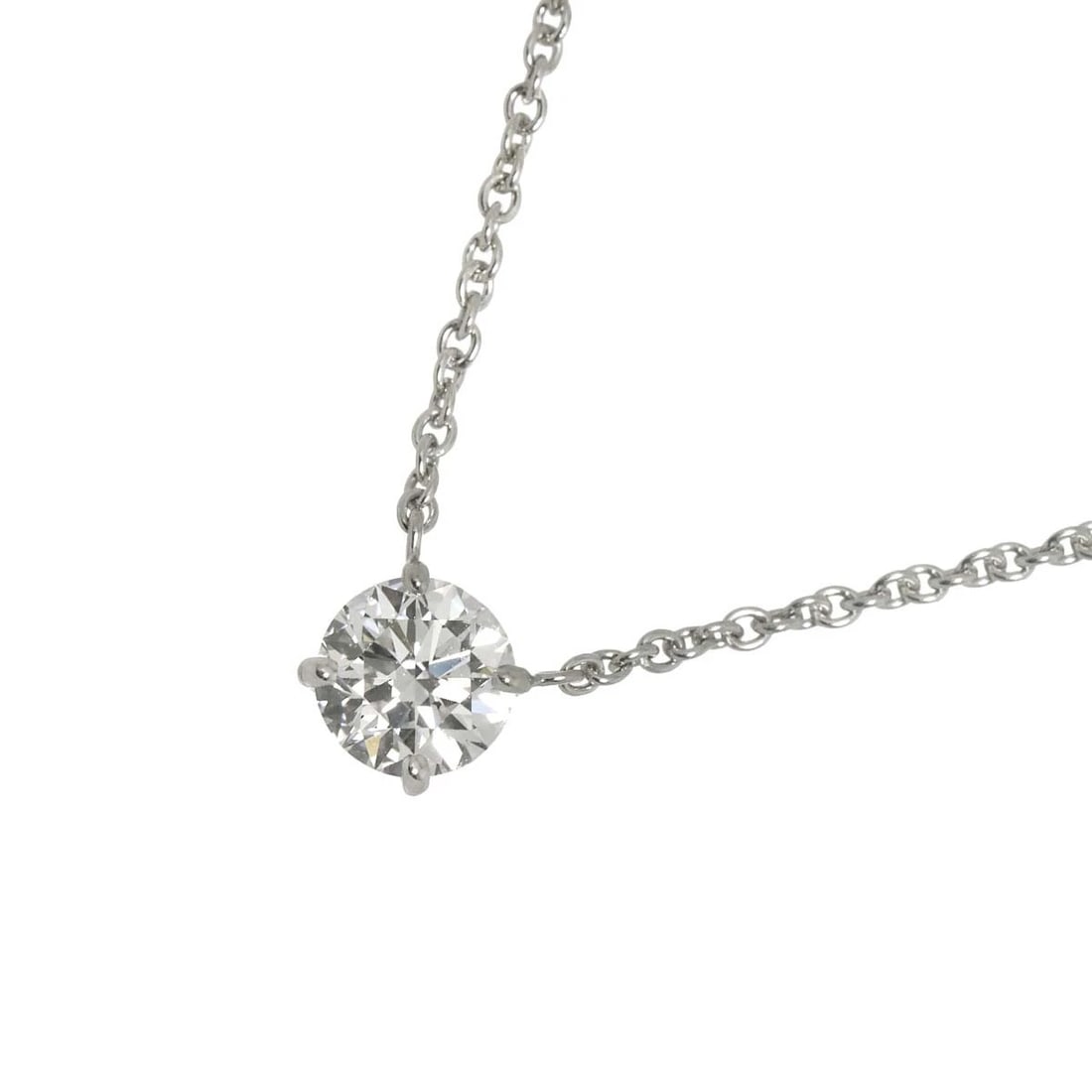 HARRY WINSTON SOLITAIRE DIAMOND NECKLACE: HARRY WINSTON Solitaire Diamond Necklace Brand: HARRY WINSTON Type/Style: Necklace Material: Platinum, Main Stone Natural Color: Platinum Size: internal circumference of the chain: 16.5inch Top