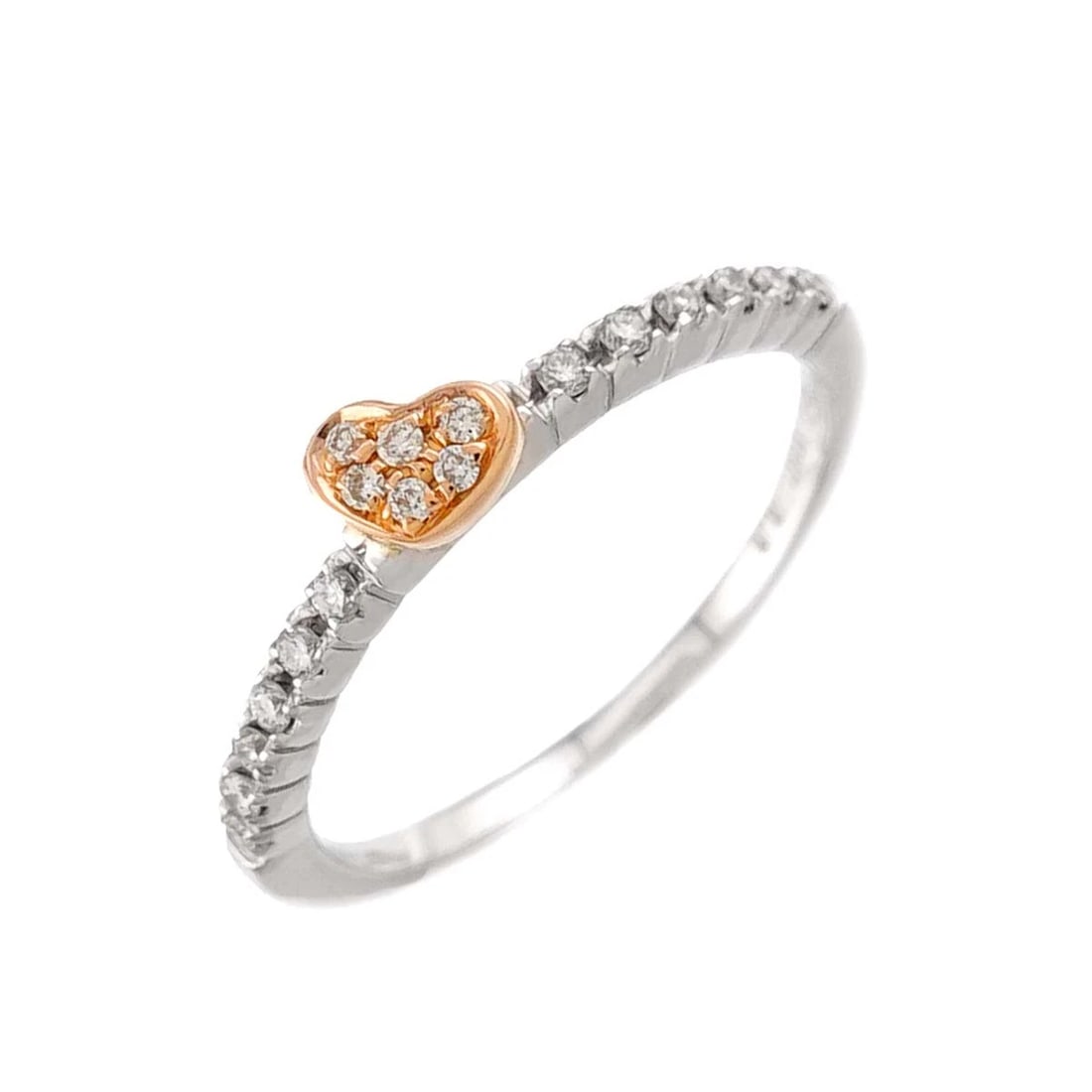 PONTE VECCHIO DIAMOND RING WG PG 750: Ponte Vecchio Diamond Ring WG PG 750 Brand: Ponte Vecchio Type/Style: Ring Material: 750 White Pink Gold, Main Stone Natural Color: White Gold Size: 5.25(US) Accessories: None Accessories Notice: