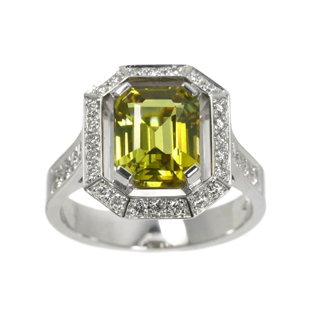 CHRYSOBERYL DIAMOND RING WG - 2