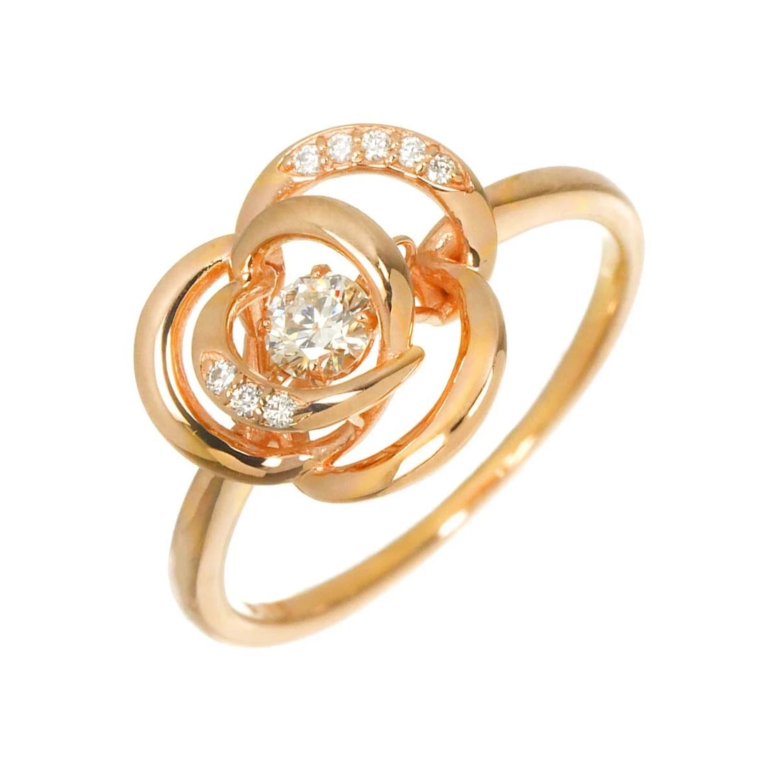 DIAMOND RING PINK GOLD 750: Diamond Ring Pink Gold 750 Brand: Unbranded Type/Style: Ring Material: 750 Pink Gold, Main Stone Natural Color: Pink Gold Size: 5.25(US) Accessories: None Accessories Notice: When purchasing