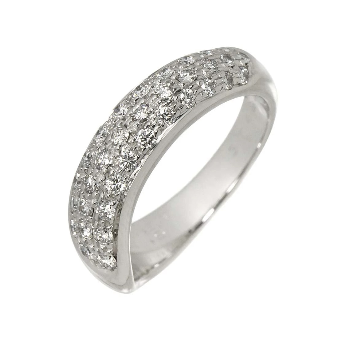 CHAUMET PAVE DIAMOND RING 18K WG 750: CHAUMET Pave Diamond Ring 18K WG 750 Brand: CHAUMET Type/Style: Ring Material: 750 White Gold, Main Stone Natural Color: White Gold Size: 4.75-5(US) Accessories: None Accessories Notice: When