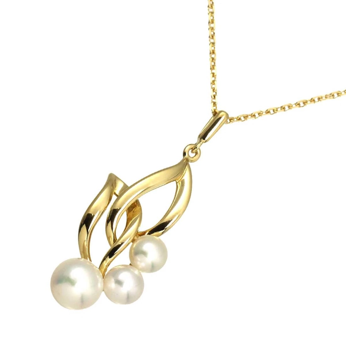 MIKIMOTO AKOYA PEARL NECKLACE YG 750: MIKIMOTO Akoya Pearl Necklace YG 750 Brand: MIKIMOTO Type/Style: Necklace Material: 750 Yellow Gold, Color: Yellow Gold Size: internal circumference of the chain: 15.7inch Top Charm(max):W 13.5 x