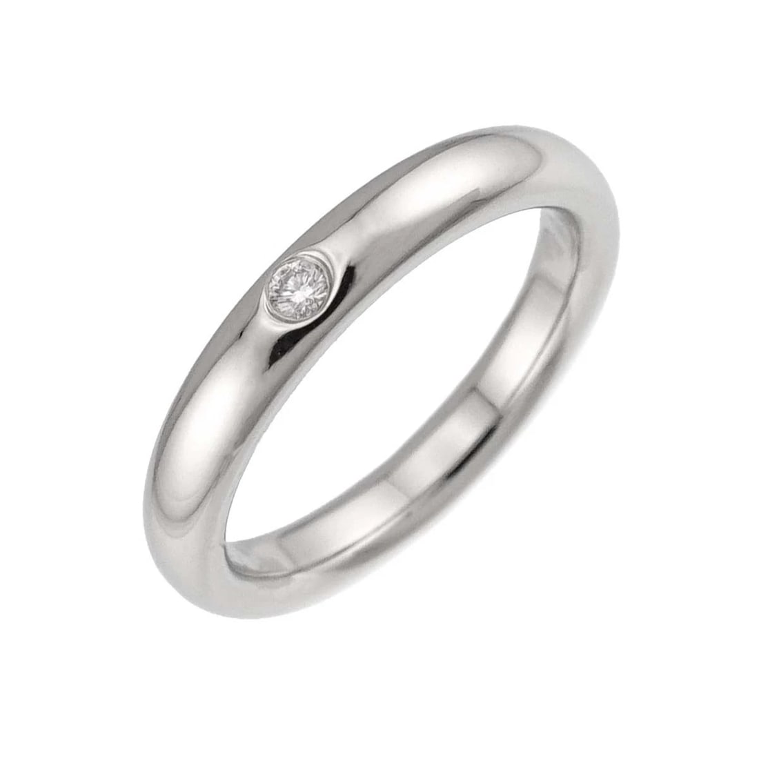 TIFFANY CO. STACKING BAND RING DIAMOND: TIFFANY Co. Stacking Band Ring Diamond Brand: TIFFANY Co. Type/Style: Ring Material: Pt950, Main Stone Natural Color: Platinum Size: 2.75-3(US) Accessories: None Accessories Notice: When purchasing