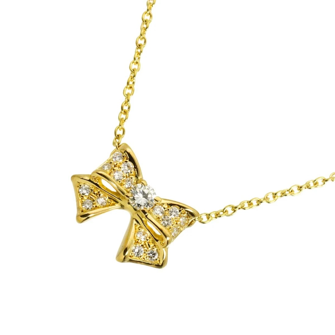 NINA RICCI DIAMOND RIBBON NECKLACE (1 of 5)