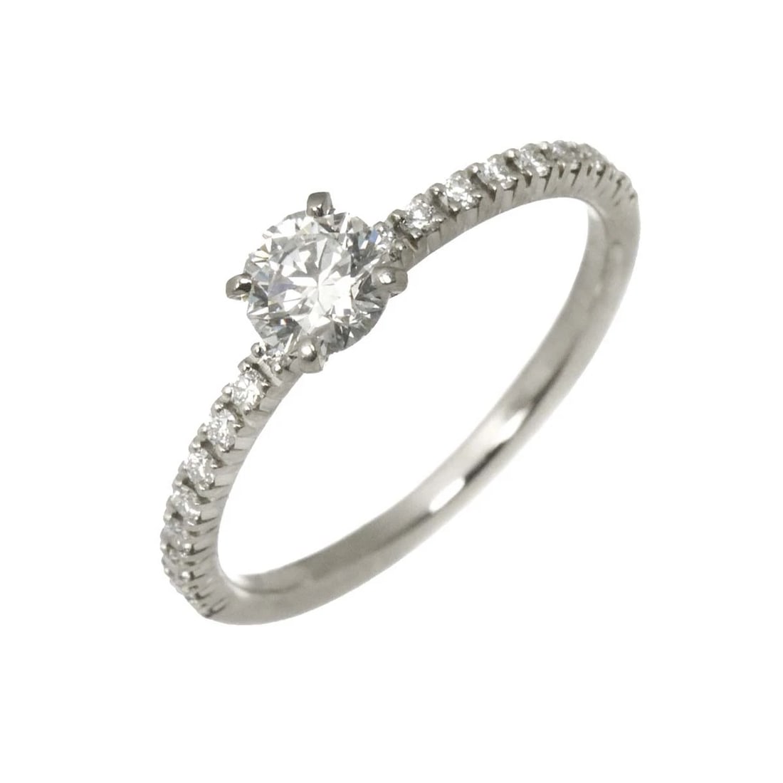 CARTIER HALF DIAMOND RING PT: Cartier Half Diamond Ring Pt Brand: Cartier Type/Style: Ring Material: Pt950, Main Stone Natural Color: Platinum Size: 3-3.25(US) Accessories: None Accessories Notice: When purchasing pre-owned