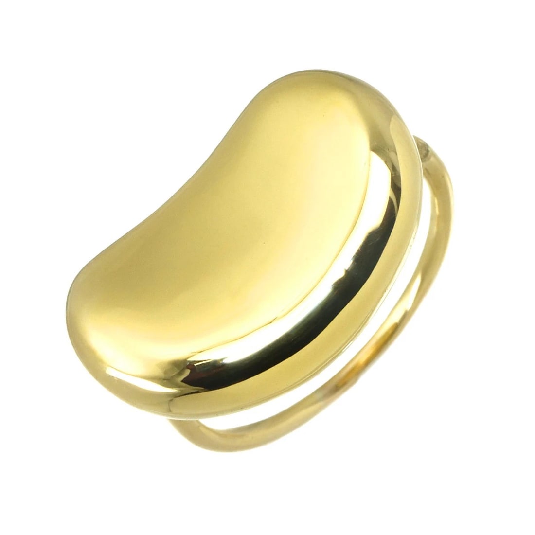 TIFFANY CO. BEAN RING YELLOW GOLD 750: TIFFANY Co. Bean Ring Yellow Gold 750 Brand: TIFFANY Co. Type/Style: Ring Material: 750 Yellow Gold, Color: Yellow Gold Size: 5.5-5.75(US) Accessories: None Accessories Notice: When purchasing
