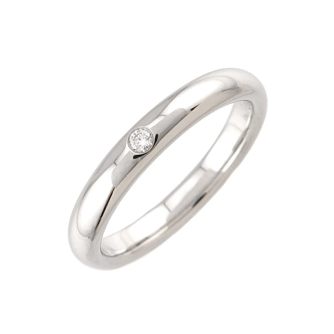 TIFFANY CO. STACKING BAND RING DIAMOND: TIFFANY Co. Stacking Band Ring Diamond Brand: TIFFANY Co. Type/Style: Ring Material: PT950, Main Stone Natural Color: Platinum Size: 4.75-5(US) Accessories: None Accessories Notice: When p