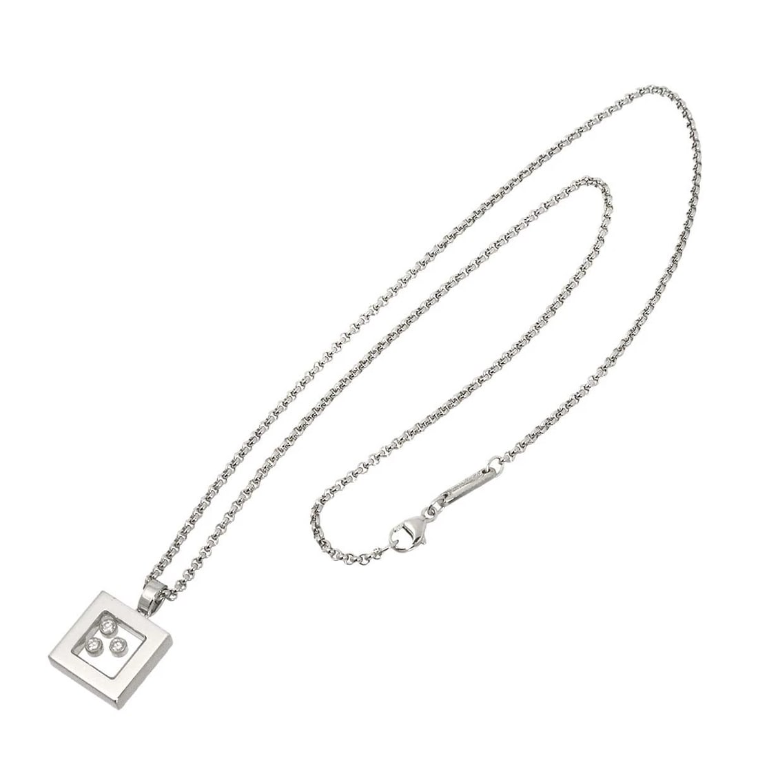 CHOPARD HAPPY DIAMOND SQUARE NECKLACE - 2