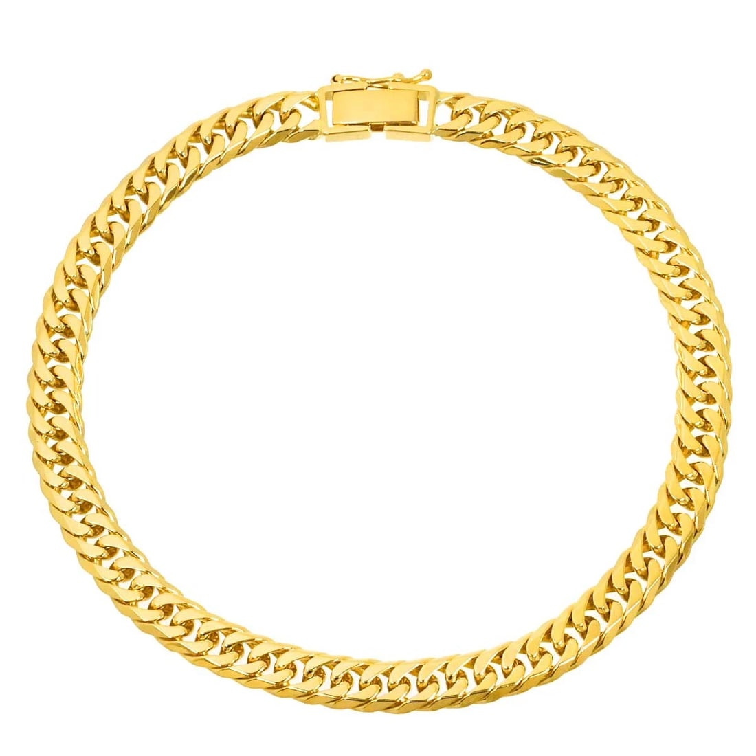 KIHEI CHAIN BRACELET YG 750: Kihei chain Bracelet YG 750 Brand: Unbranded Type/Style: Bracelet Material: 750 Yellow Gold, Color: Gold Size: Inner circumference:8.1inch Width:(max.) 5.8mm Accessories: None Accessories Notice: