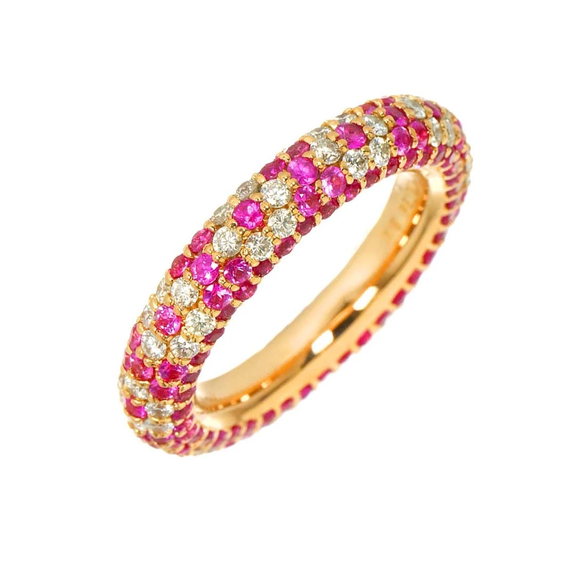 PONTE VECCHIO SAPPHIRE DIAMOND RING PG 750: Ponte Vecchio Sapphire Diamond Ring PG 750 Brand: Ponte Vecchio Type/Style: Ring Material: 750 Pink Gold, Color: Pink Gold Size: 5.25(US) Accessories: None Accessories Notice: When purchas