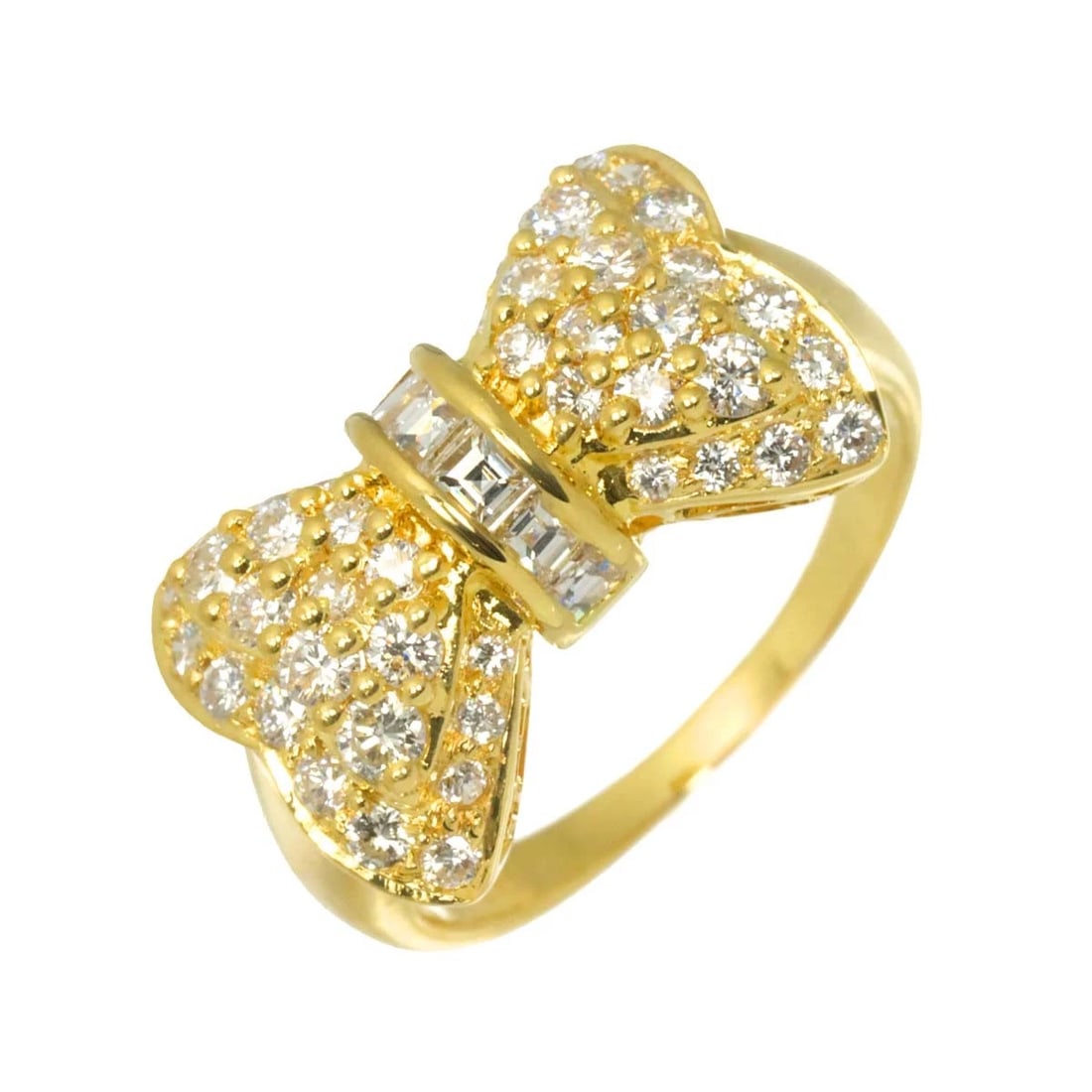 PONTE VECCHIO DIAMOND RING YG 750: Ponte Vecchio Diamond Ring YG 750 Brand: Ponte Vecchio Type/Style: Ring Material: 750 Yellow Gold, Main Stone Natural Color: Yellow Gold Size: 6.75(US) Accessories: None Accessories Notice: When