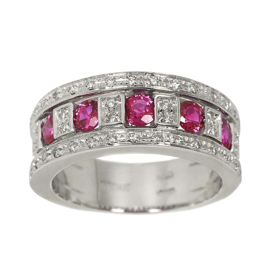 DAMIANI BELLE EPOQUE RUBY DIAMOND RING WG 750 - 2
