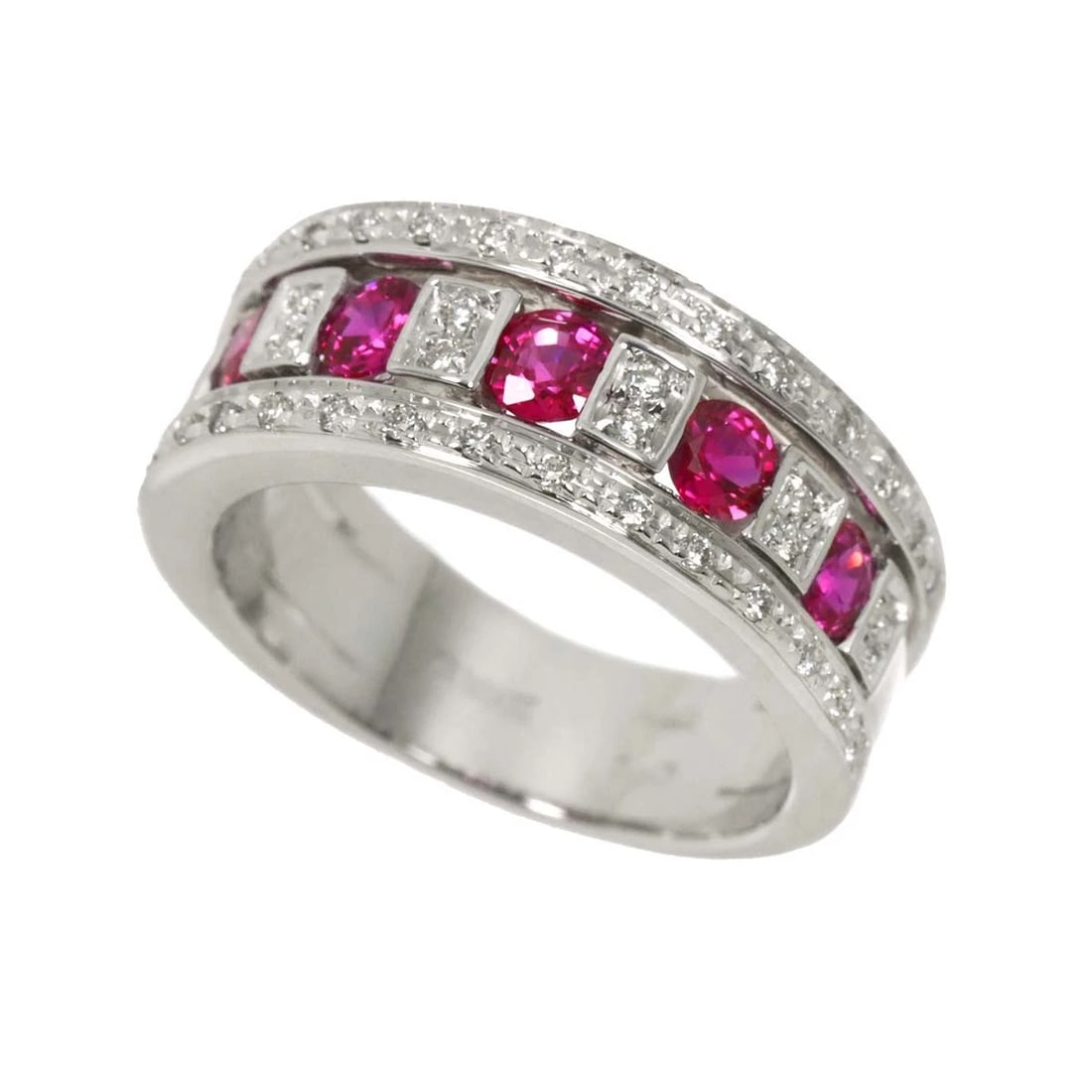DAMIANI BELLE EPOQUE RUBY DIAMOND RING WG 750 - 4