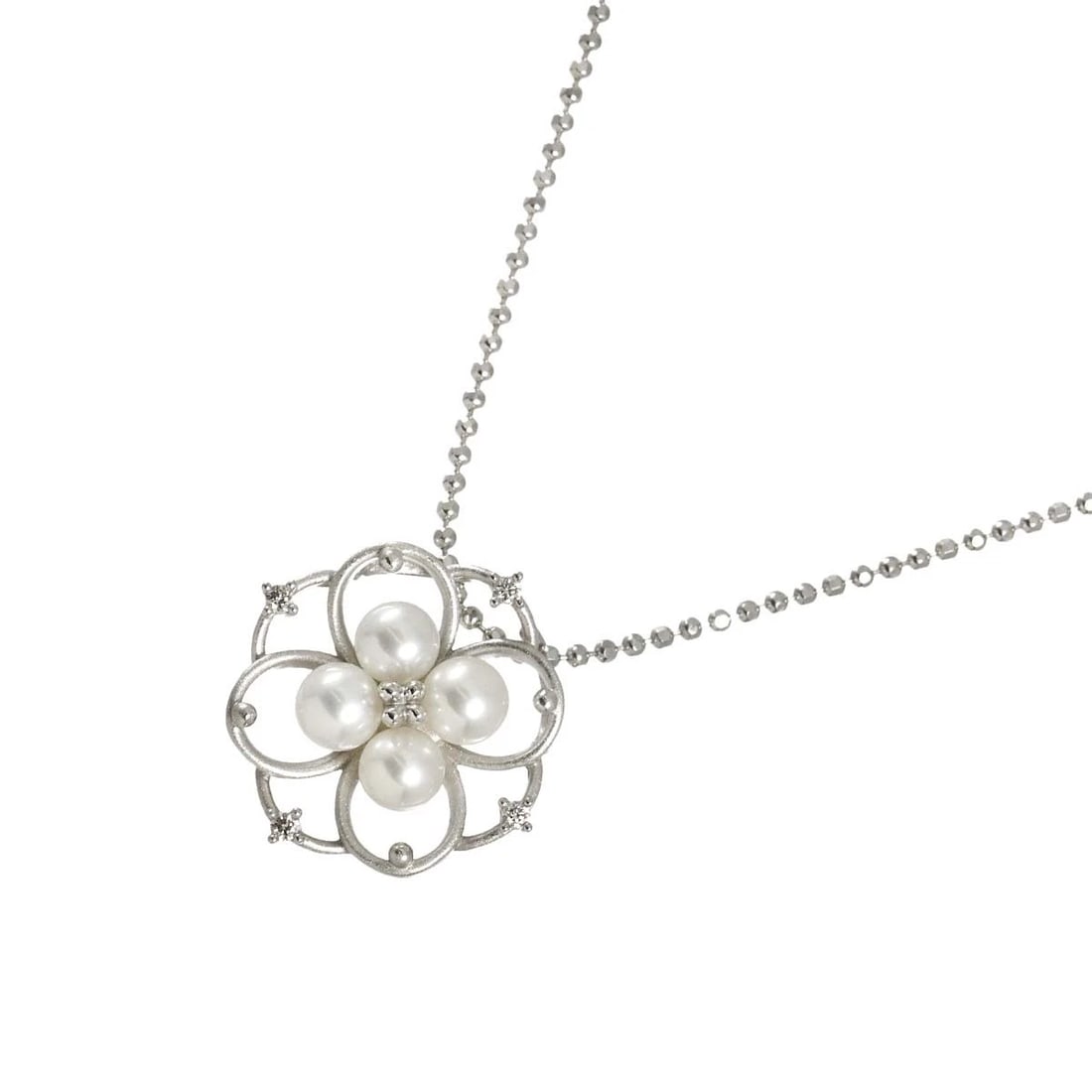 TASAKI BABY PEARL DIAMOND NECKLACE: TASAKI Baby Pearl Diamond Necklace Brand: TASAKI Type/Style: Necklace Material: 750 Whie Gold, Color: White Gold Size: internal circumference of the chain:15.7inch to 14.2inch Top Charm:W 17.3 x H